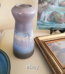 Rookwood Pottery 9.75 FR scenic vellum green brown landscape arts & crafts