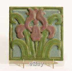 Rookwood Pottery Architectural Faience Tile Arts & Crafts Art Deco stylized Iris