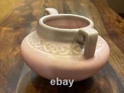 Rookwood Pottery Arts & Crafts 1929 Pink Celtic Knot Vase Shape #1807 3.5 Tall