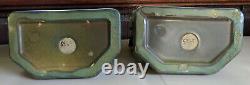 Rookwood Pottery Arts & Crafts Matte Green Rook Bookends 5924