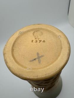 Rookwood Pottery Arts and Crafts Fern Vase Yellow Green Mold 1374 From 1915