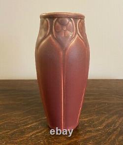 Rookwood Pottery Burgundy Matte 1917 Arts and Crafts Production Vase MINT