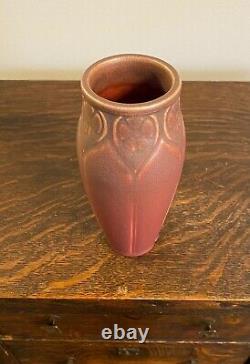 Rookwood Pottery Burgundy Matte 1917 Arts and Crafts Production Vase MINT