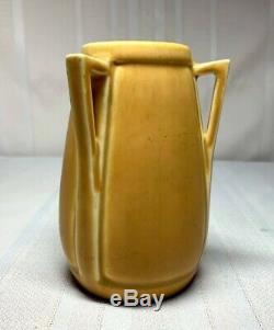 Rookwood Pottery, Buttressed 3 Handled Yellow Vase, Arts & Crafts Shape, Nice