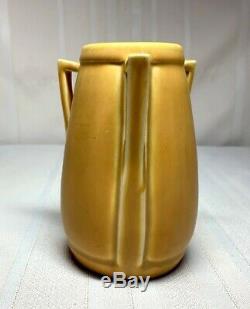 Rookwood Pottery, Buttressed 3 Handled Yellow Vase, Arts & Crafts Shape, Nice