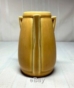 Rookwood Pottery, Buttressed 3 Handled Yellow Vase, Arts & Crafts Shape, Nice