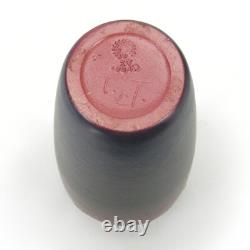 Rookwood Pottery CST 8 7/8 floral carved matte red blue arts & crafts
