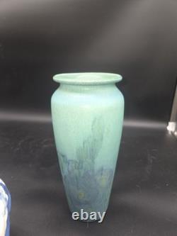 Rookwood Pottery Double Vellum Vase Sally Coyne 1930 Iris Arts Crafts Matte