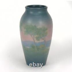 Rookwood Pottery ETH 5 5/8 scenic vellum matte blue green pink arts & crafts