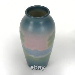 Rookwood Pottery ETH 5 5/8 scenic vellum matte blue green pink arts & crafts