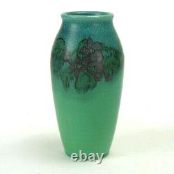 Rookwood Pottery MHM wax matte green blue purple floral 8.5 vase Arts & Crafts