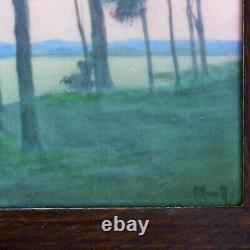 Rookwood Pottery McDermott scenic vellum plaque Lake of the Woods arts & crafts