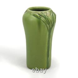 Rookwood Pottery Orville Hicks carved matte green tree vase Arts & Crafts'07