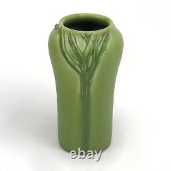 Rookwood Pottery Orville Hicks carved matte green tree vase Arts & Crafts'07
