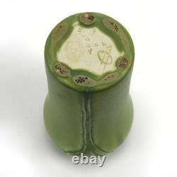 Rookwood Pottery Orville Hicks carved matte green tree vase Arts & Crafts'07