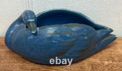 Rookwood Pottery Production Swan Vase 1924 Matte Blue Shape 1213