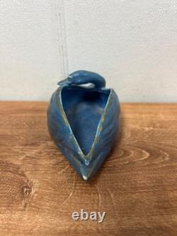 Rookwood Pottery Production Swan Vase 1924 Matte Blue Shape 1213