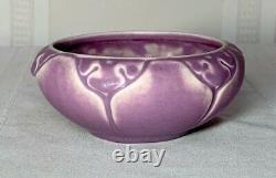 Rookwood Pottery, Purple Berry Bowl, Stylized Flowers Curved Leaves, Arts Crafts