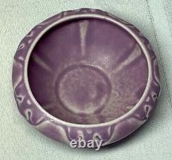 Rookwood Pottery, Purple Berry Bowl, Stylized Flowers Curved Leaves, Arts Crafts