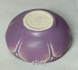 Rookwood Pottery, Purple Berry Bowl, Stylized Flowers Curved Leaves, Arts Crafts