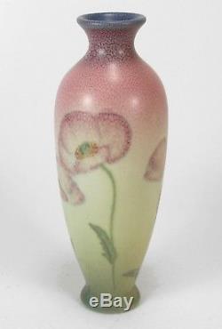 Rookwood Pottery Shirayamadani 9 wax matte poppy design vase 1939 Arts & Crafts