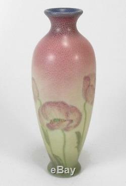 Rookwood Pottery Shirayamadani 9 wax matte poppy design vase 1939 Arts & Crafts