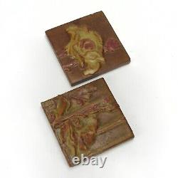 Rookwood Pottery Tile Co poppy flower framed faience tiles arts & crafts Ohio