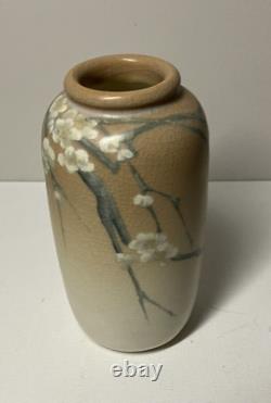 Rookwood Pottery Vase Signed by Epply Arts & Crafts Cherry Blossom Vellum 1907