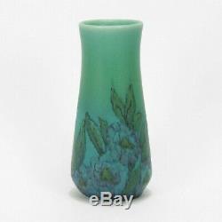 Rookwood Pottery blue green wax matte floral vase 1924 Arts & Crafts K Jones