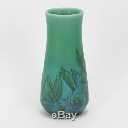 Rookwood Pottery blue green wax matte floral vase 1924 Arts & Crafts K Jones