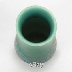 Rookwood Pottery blue green wax matte floral vase 1924 Arts & Crafts K Jones