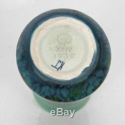 Rookwood Pottery blue green wax matte floral vase 1924 Arts & Crafts K Jones