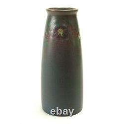 Rookwood Pottery carved matte floral tall tapered vase Arts & Crafts CST 1914