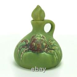 Rookwood Pottery carved matte green crab stoppered jug Arts & Crafts R. F. 1905