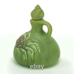 Rookwood Pottery carved matte green crab stoppered jug Arts & Crafts R. F. 1905