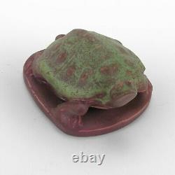 Rookwood Pottery production 1909 turtle paperweight arts & crafts matte green