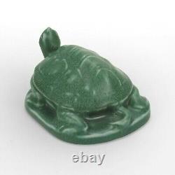 Rookwood Pottery production 1923 turtle paperweight arts & crafts matte blue