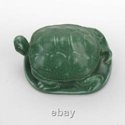 Rookwood Pottery production 1923 turtle paperweight arts & crafts matte blue