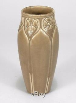 Rookwood Pottery production 1925 floral vase tan brown arts & crafts