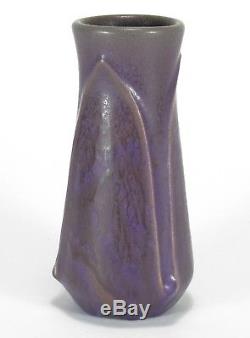 Rookwood Pottery production 3 leaf arts & crafts matte purple brown 1915