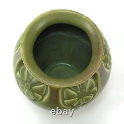 Rookwood Pottery production buttress floral vase arts & crafts matte green brown
