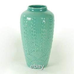 Rookwood Pottery production eucalyptus turquoise blue deco design arts & crafts