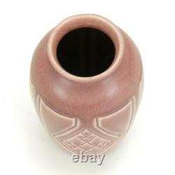 Rookwood Pottery production geometric matte rose pink vase arts & crafts 1924