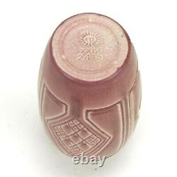 Rookwood Pottery production geometric matte rose pink vase arts & crafts 1924