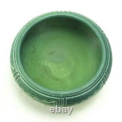 Rookwood Pottery production matte green blue zig-zag band bowl arts & crafts