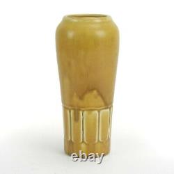 Rookwood Pottery production matte yellow paneled 7 3/8 vase arts & crafts 1919