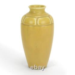 Rookwood Pottery production matte yellow paneled vase 1922 arts & crafts