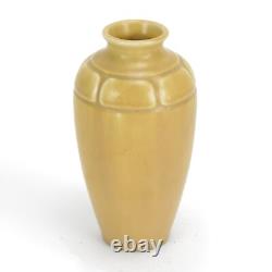 Rookwood Pottery production matte yellow paneled vase 1922 arts & crafts