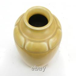 Rookwood Pottery production matte yellow paneled vase 1922 arts & crafts