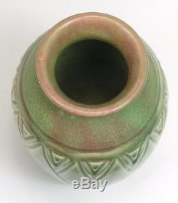 Rookwood Pottery production triangle design vase matte green arts & crafts 1906